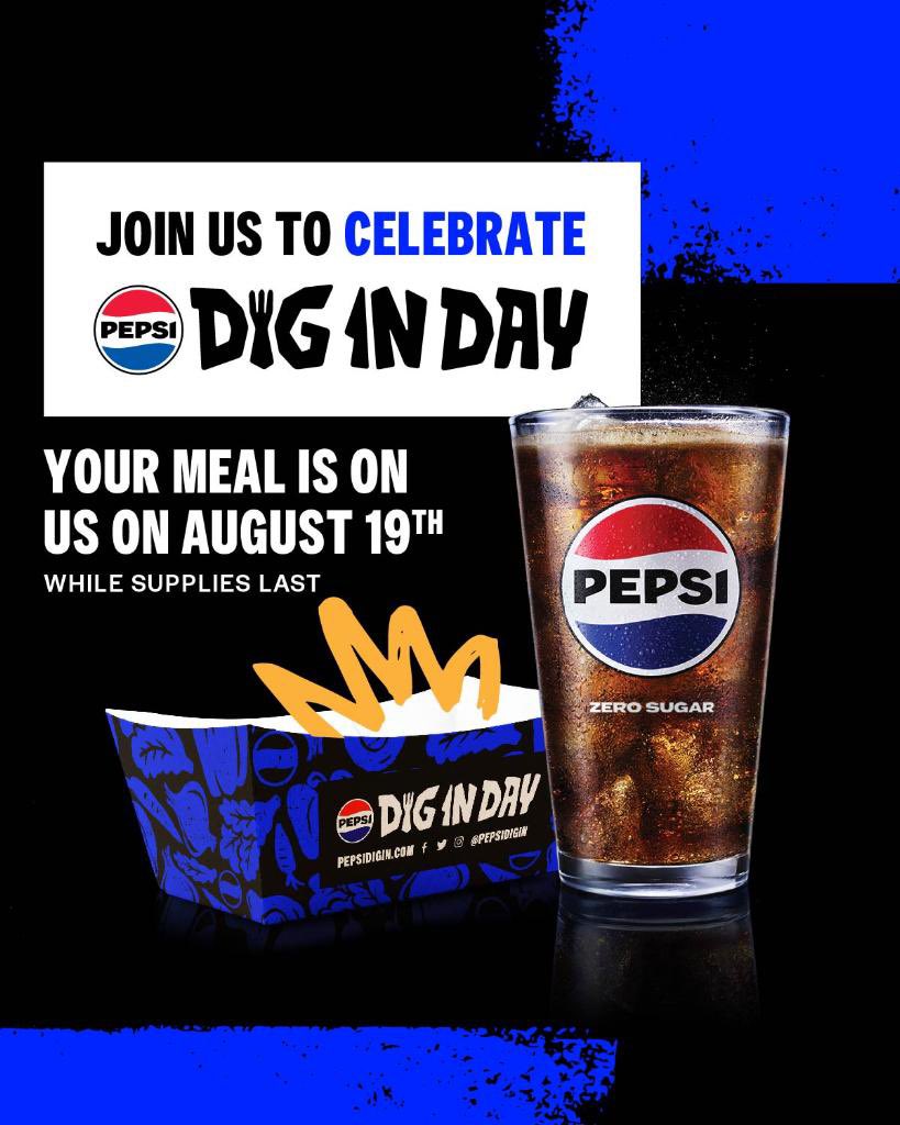 It's Pepsi Dig In Day Season! The original location in Gardena, is joining @pepsidigin for their annual celebration of Black Owned restaurants on Saturday, August 19th. We'll be serving our BBQ Bacon Ranch Chicken for FREE while supplies last! #DigInShowLove @eatOkraTheApp