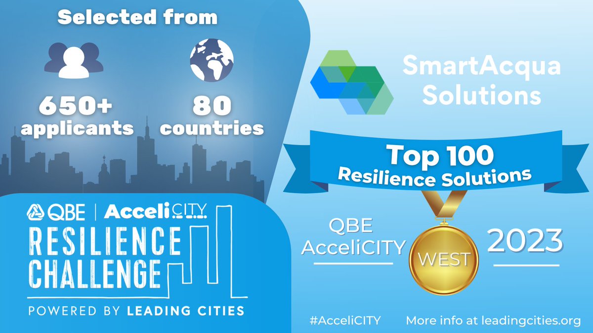 LeadingCities's tweet photo. We're continuing to spotlight our @QBE #AcceliCITY Top 100 Solutions, and today we have the pleasure of introducing @AddibleLtd, @blokzofficial, @LifeAfterLifeUS, and #SmartAcqua to the Western Division!   Congrats to these innovative and resilient start-ups 🎊 https://t.co/xMAw5CKEBs