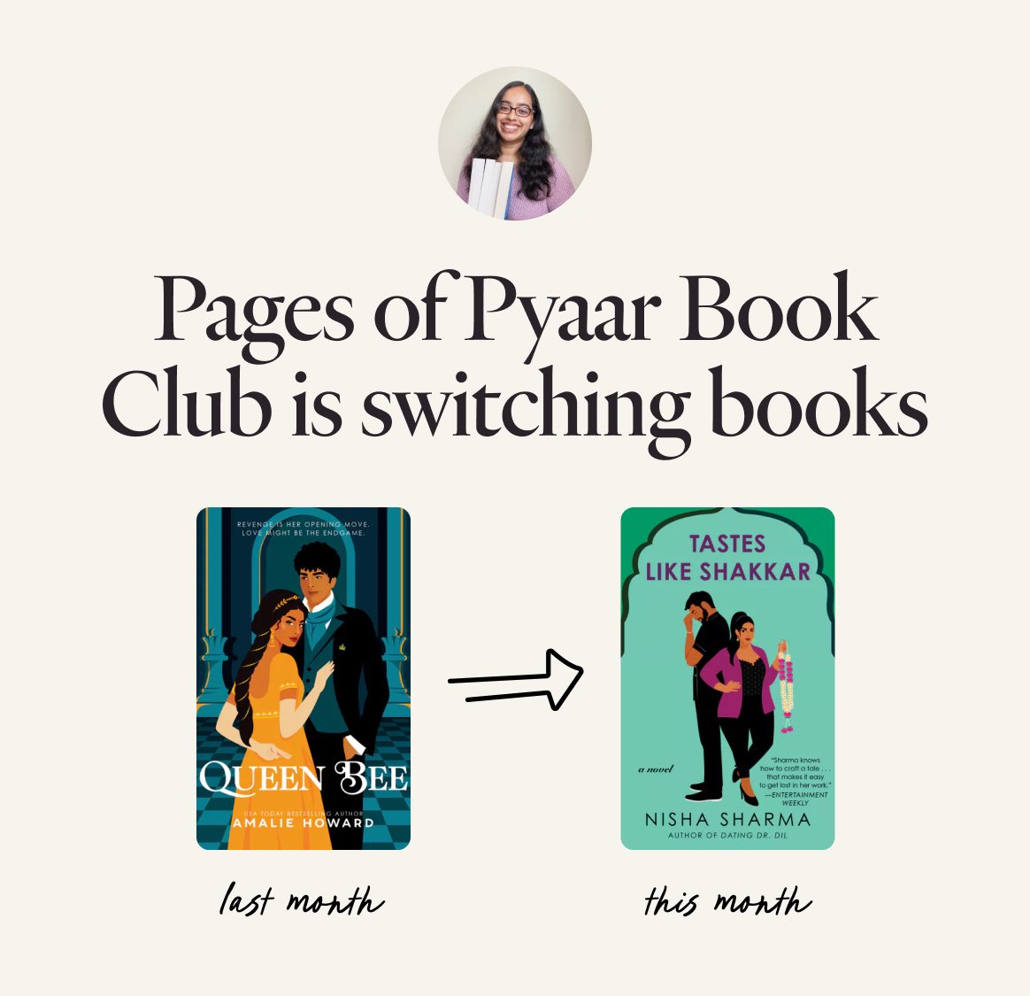 bookwormbullet's tweet image. ICMYI: Tastes Like Shakkar by @Nishawrites is out now AND it’s the August book pick for Pages of Pyaar! 💕 

Enjoy this book aesthetic video I made for this delicious desi rom-com and join our read-along on @GetFable here: fable.co/club/pages-of-…