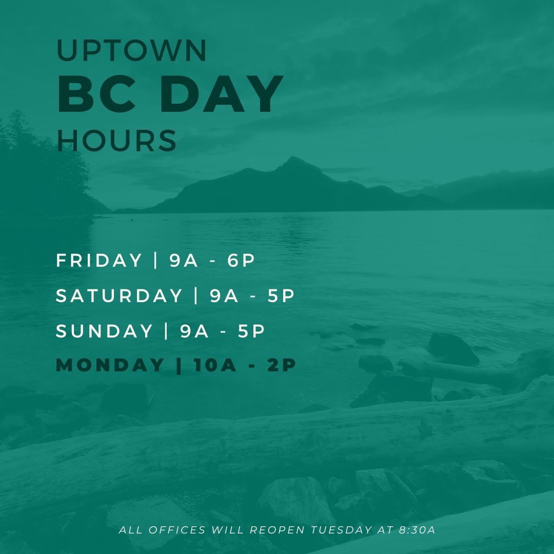 Is your auto insurance up for renewal this weekend? 

Our Uptown office is open Saturday and Sunday 9a - 5p and 10a - 2p, Monday. Come by and see us! loom.ly/Idr4QlA

All locations reopen Tuesday, August 8 at 8:30a

#BCDay #Insurance #Stat #StatHours #UptownMall
