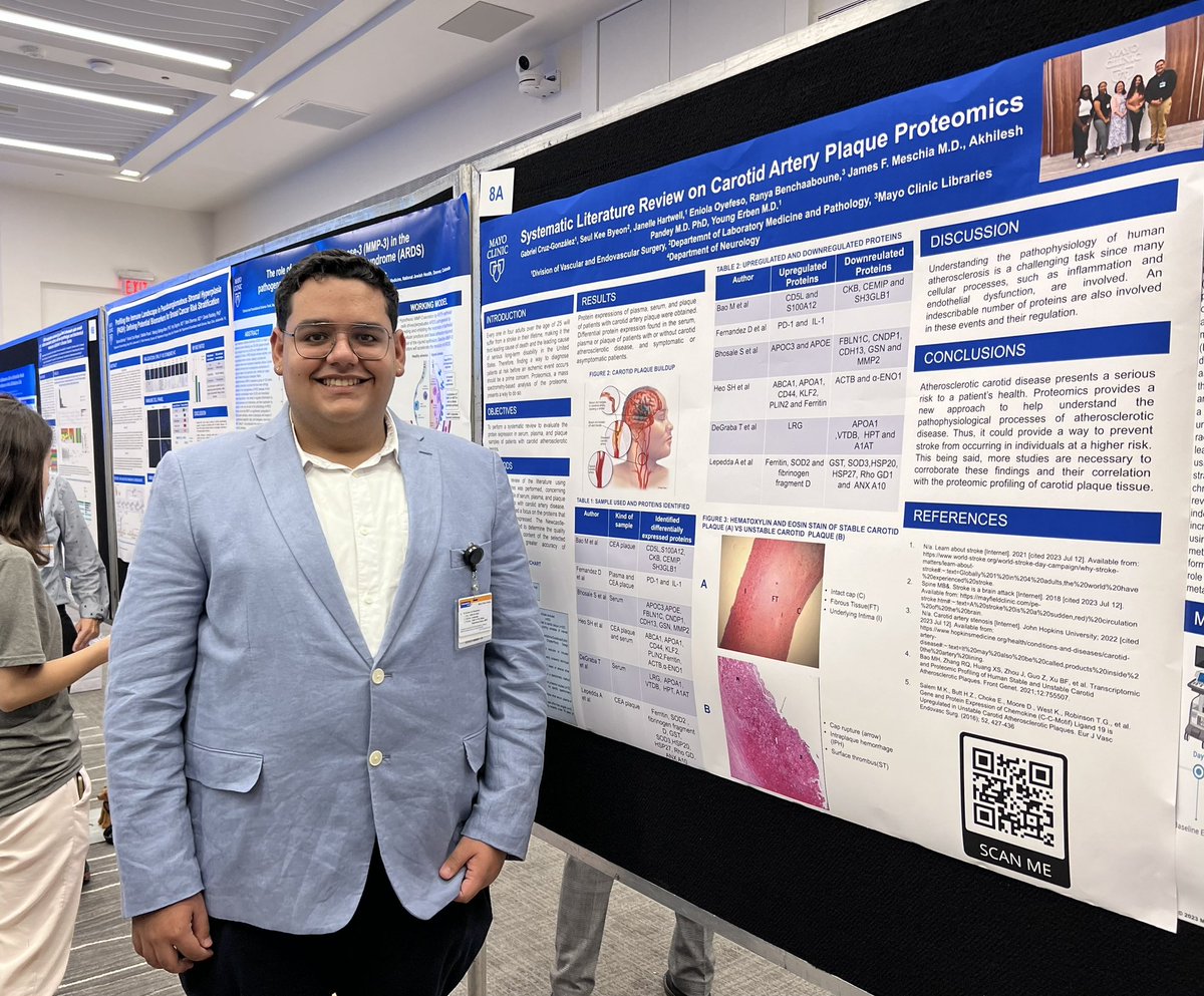 Very proud of Gabriel Cruz González <a href="/gcggabo/">tugo</a> on his poster today as a #SURF student from #University of Puerto Rico at Mayagüez … great summer project, great work ethic and great paper <a href="/MayoClinicNeuro/">Mayo Clinic Neuro</a> A job well done! 👏👏