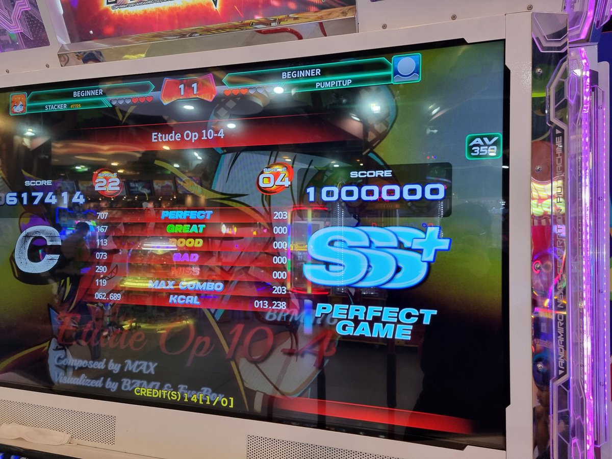 mikestarlight_'s tweet photo. very first time playing pump it up phoenix, and second time playing pump overall

man i'm glad they overhauled the scoring system here

guess these results aren't that bad for a starter, i guess? ¯⁠\⁠_⁠(⁠ツ⁠)⁠_⁠/⁠¯

#lenix https://t.co/yMpgantutL