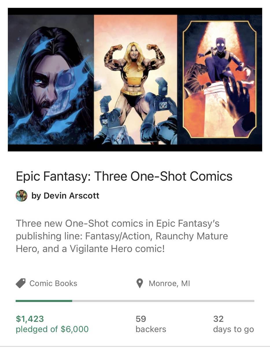 CBDevin95's tweet image. We are 11 backers away from 70, and $577 from $2k! Let’s close the gap by midnight folks! Click the link to grab your copy of each book today!
