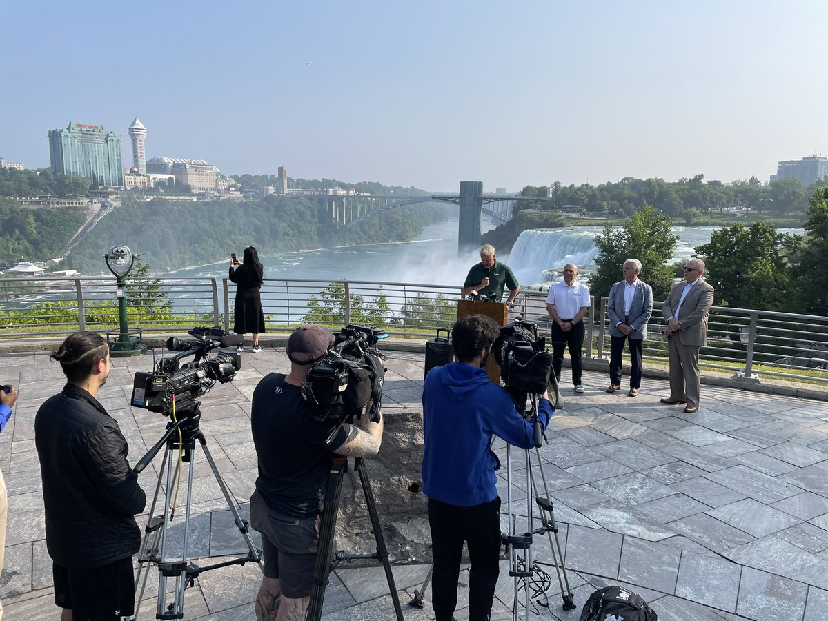 SenatorOrtt's tweet photo. Today, @NYstateparks kicked off their Centennial Celebration at @OldFortNiagara where the Commissioner fired off a cannon and then held a press conference and tour of the Cave of the Winds in Niagara Falls. (1/2) https://t.co/5YYAcSJBvO