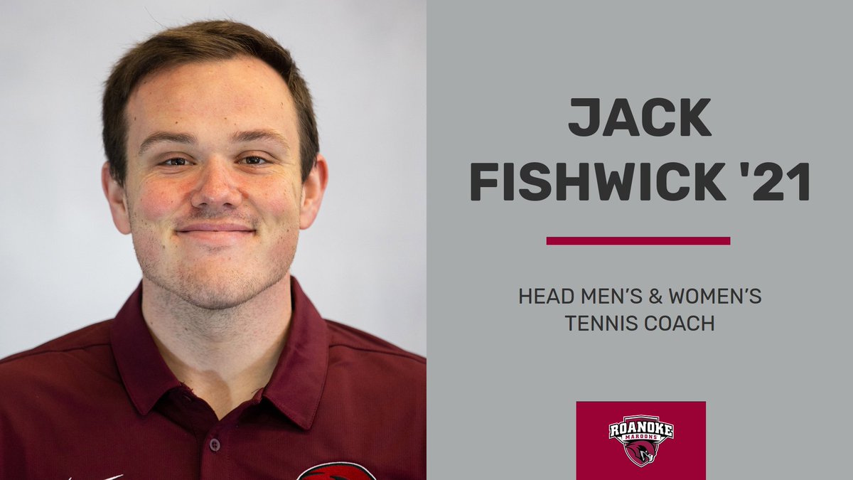 Roanoke Maroons (@rcmaroons) on Twitter photo 🚨 Coaching Update Alert! 🚨 Director of Athletics Curtis Campbell did not have to look far for the future of the Roanoke <a href="/RoanokeTennis/">Roanoke Tennis</a> programs as Jack Fishwick '21 has been elevated to head coach after spending the past two seasons as an assistant for the Maroons. #GoNoke 🚨 Coaching Update Alert! 🚨 Director of Athletics Curtis Campbell did not have to look far for the future of the Roanoke <a href="/RoanokeTennis/">Roanoke Tennis</a> programs as Jack Fishwick '21 has been elevated to head coach after spending the past two seasons as an assistant for the Maroons. #GoNoke