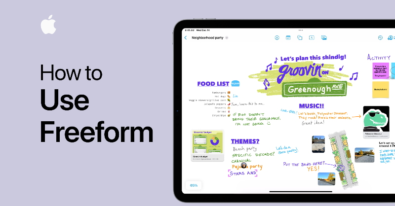 AppleEDU's tweet photo. 🪑 Plan your dorm layout
📊 Design a presentation
🧠 Brainstorm for a group project

You can use Freeform to collaborate with up to 100 people. To learn how, check out the @AppleSupport College Essentials playlist on YouTube.