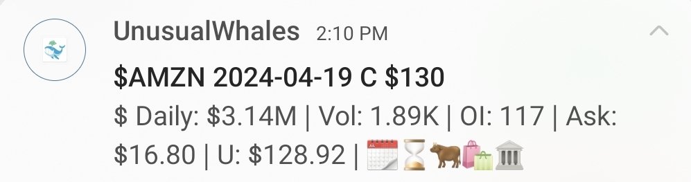 TheBullofTSTH's tweet photo. $AMZN WHALE LOADED LEAPS RIGHT BEFORE EARNINGS 👀 https://t.co/yErLTxrFlE