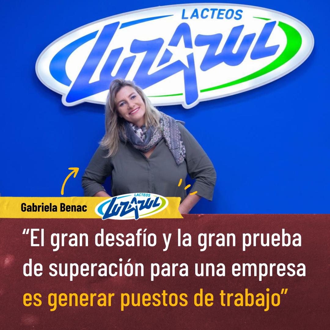 marcasarg_'s tweet photo. "Es un desafío constante pero lo sigo eligiendo todos los días", dice Gabriela sobre tener una empresa. Luz Azul tiene un modelo de franquicias, procesa 85 mil litros de leche por día y produce 600 mil kilos de dulce de leche por año. Tiene 125 empleados directos y más de 300 en las franquicias.