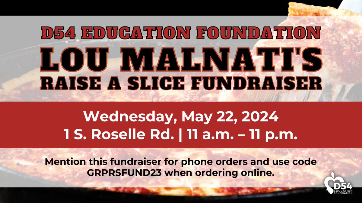 District54Foundation (@d54foundation) on Twitter photo Today's the day! ๐ Order from Lou Malnati's (1 S. Roselle Rd.) today and 20% of sales will go to the Foundation's Crisis Fund to aid <a href="/D54schools/">School District 54</a> families. You can participate through Dine-In, Take out and Delivery (3rd-party delivery apps not included). Today's the day! ๐ Order from Lou Malnati's (1 S. Roselle Rd.) today and 20% of sales will go to the Foundation's Crisis Fund to aid <a href="/D54schools/">School District 54</a> families. You can participate through Dine-In, Take out and Delivery (3rd-party delivery apps not included).
