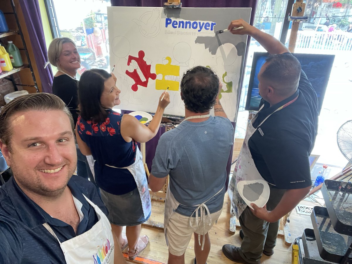 Admin Retreat! Painting a mural with our great admin team! #pennoyerpride <a href="/bottlebottega18/">BottleBottegaArltHts</a>