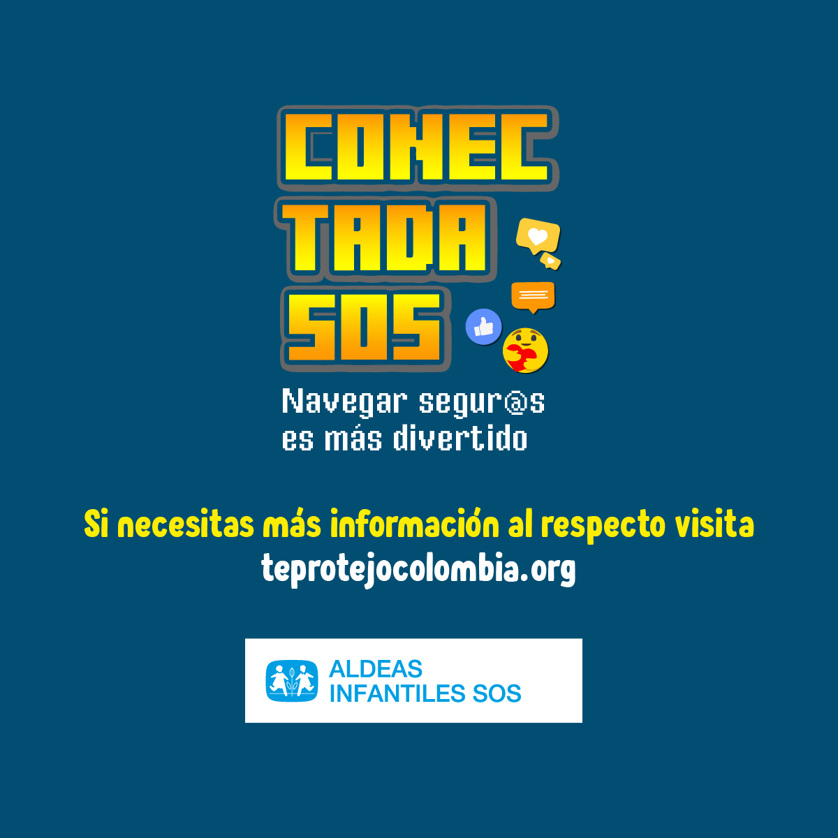 AldeasColombia's tweet photo. Hablemos con nuestras hijas e hijos sobre cómo usan internet con calma y sin juzgar. 😉
¡Vivamos #ConectadaSOS, porque Navegar Segur@s es más divertido! 🤩
¿Cómo abordas este tema en casa? Cuéntanos en los comentarios.
#SomosAldeas #InternetSeguro https://t.co/BERJ6BLpfU
