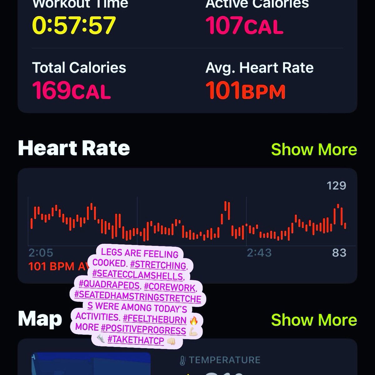 Smee81's tweet image. LEGS ARE FEELING COOKED. #STRETCHING, #SEATEDCLAMSHELLS, #QUADRAPEDS, #COREWORK, AND #SEATEDHAMSTRINGSTRETCHES WEREAMONG TODAY’S ACTIVITIES. #FEELTHEBURN 🔥MORE #POSITIVEPROGRESS 💪🏼👟 #TAKETHATCP 👊🏼