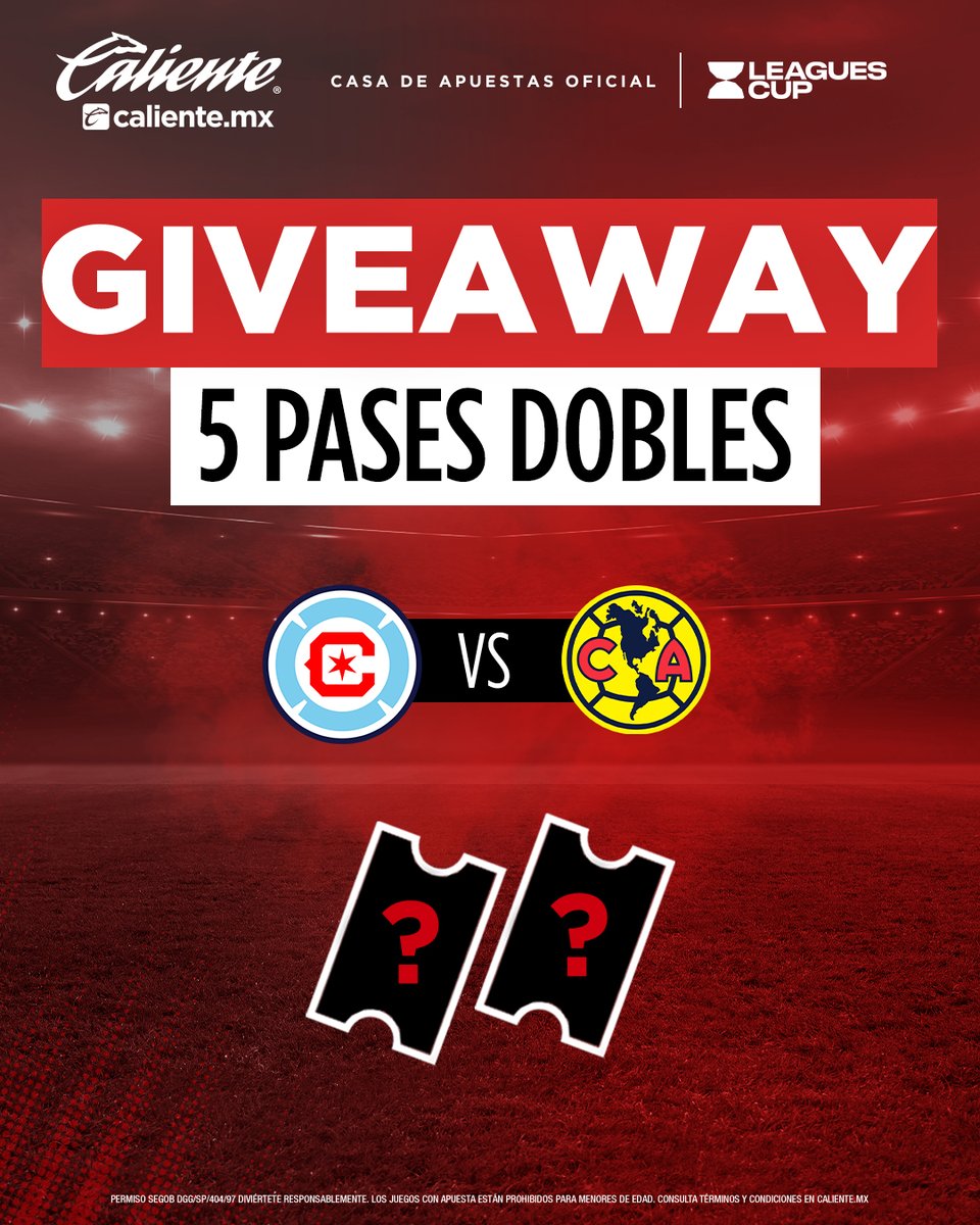 ClubAmerica's tweet photo. ÁGUILAS SIN FRONTERAS 🦅

https://t.co/yKoh0teAHR te lleva al CHICAGO FIRE vs América

1️⃣Dale RT y  ❤️ a este tweet

2️⃣Sigue a @calientesports en TW e IG

3️⃣Etiqueta a un amigo, comenta quién es tu jugador Azulcrema actual favorito y agrega el HT #MásAcciónMásDiversión 🔥 

TTyCC

🗣️️Se anunciarán ganadores el 3/agosto a las 19:00 horas (HC MX)

📲@caliente_sports contactará al ganador vía DM

🇺🇸Sólo mayores de edad en ESTADOS UNIDOS

🎫️El regalo es intransferible

❗️No taggear cuentas verificadas o fake

Si ganas no puedes participar en futuros giveaways

¡VAN! 📷