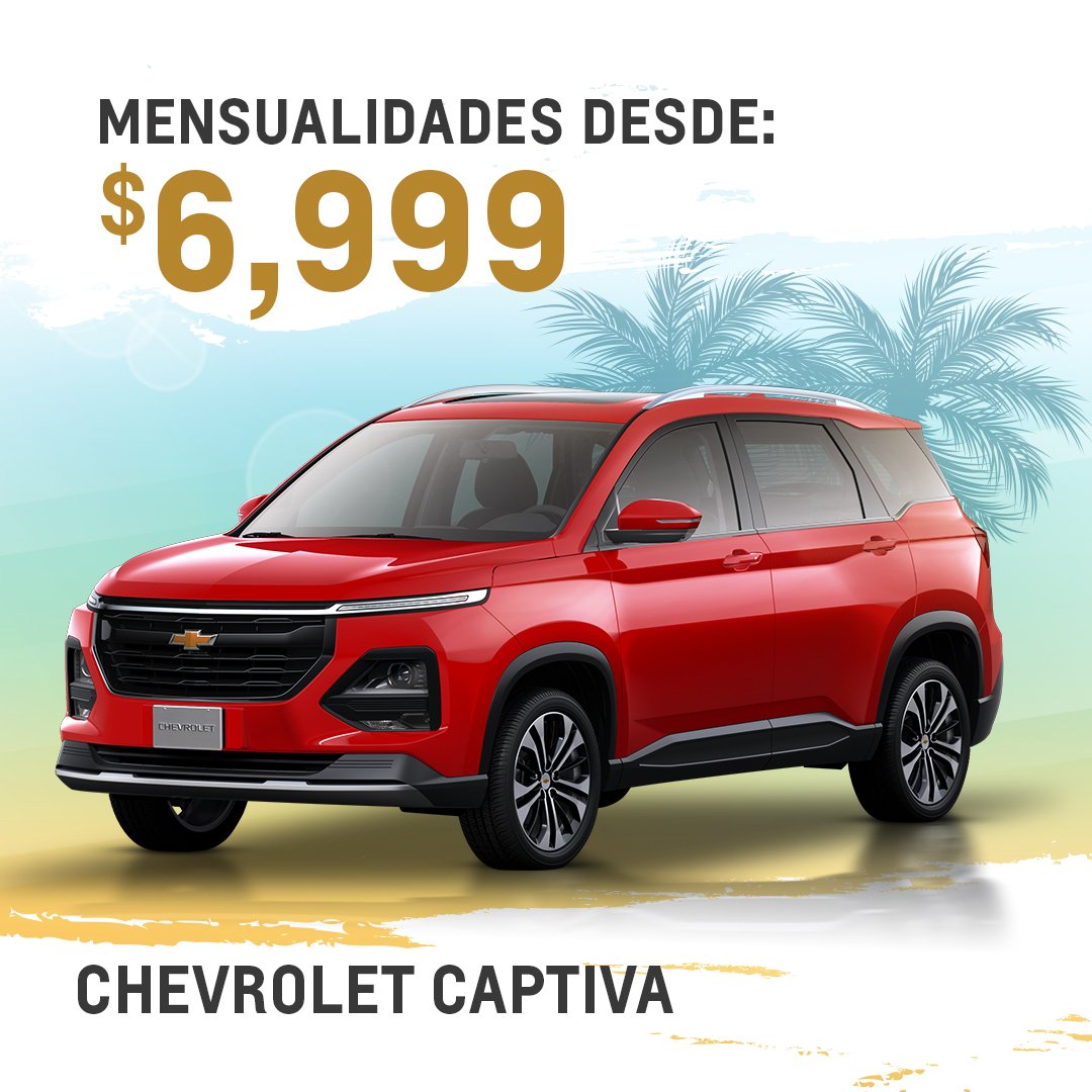 chevroletvalle's tweet photo. Estrena una Chevrolet Captiva con mensualidades desde $6,999 y sigue creciendo este Gran Verano SUV Chevrolet. 

Cotiza por WhatsApp 📲56 1458 3630 https://t.co/29SvDnDfAc

*Vigencia hasta el 31 de agosto de 2023 https://t.co/VIwziLgWZZ