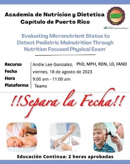 ¡¡Separa la Fecha!!
viernes 18 de agosto de 2023
De 9.00am a 11.00am
vía Teams

más detalles pronto

#yosoyandpr #dietitian #nutritionist #puertorico🇵🇷
