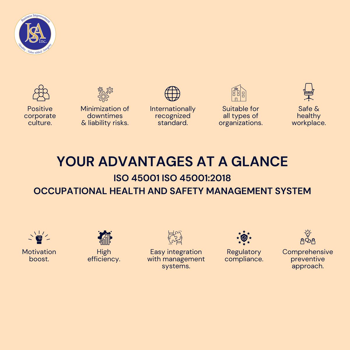 gojsainc's tweet image. Are you serious about improving worker safety, reducing workplace risks, generating better, safer working environments? ISO 45001 empowers organizations to put in place an occupational health and safety (OH&amp;amp;S) management system. 

604-219-0601
gojsainc.com

#jacksehkon