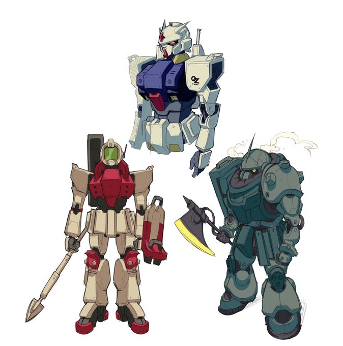 「holding shield mobile suit」 illustration images(Latest)｜5pages