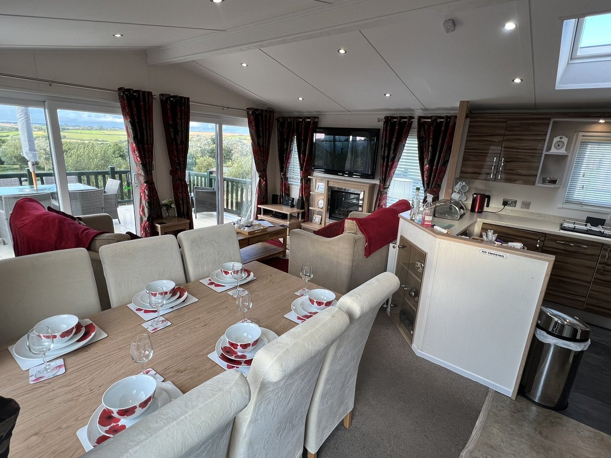 Brownsleisure's tweet photo. Lodge 292 the Victory Versailles outside and main living area #lodgeholidays #Cornwall #relaxing https://t.co/plfwD6pT3e