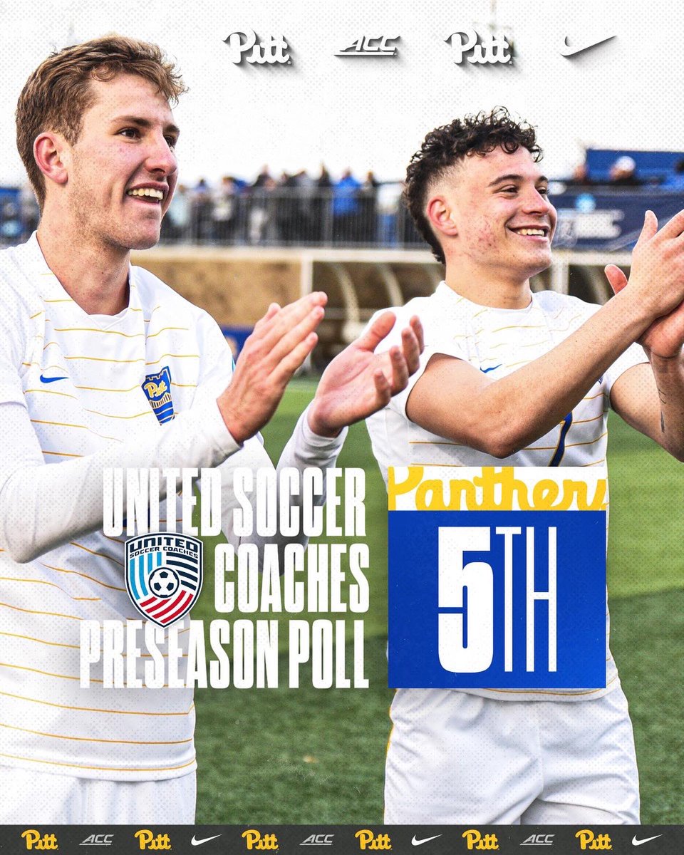 Pitt_ATHLETICS's tweet photo. Soccer school? 
SOCCER. SCHOOL.

@Pitt_MSOC and @Pitt_WSOC both start the 2023 season ranked in the Top-15! https://t.co/efmAyRjrZo