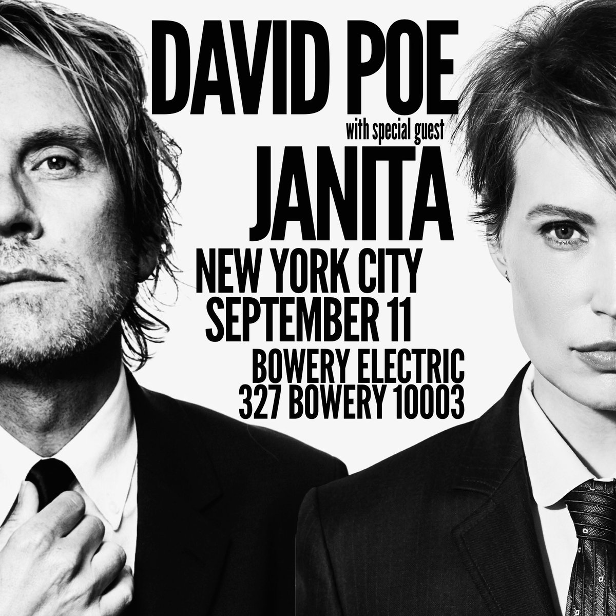 Tickets on sale now! bit.ly/pjbe911
Excited to join label-mate @DavidPoe for this special night in NYC, I’ll be performing new songs and fan favorites, see you there!

@theboweryelectric <a href="/ecr/">Kaoz</a>.music.group