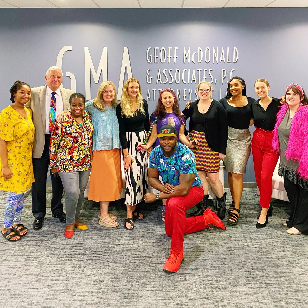 McDonaldInjury's tweet photo. The GMA Team just took Spirit Week to a whole new level 🔥🔥🔥 We turned it up a notch by dressing extra today for #turnitupanotchthursday 💃🕺#spiritweek
#gma #richmondva #rvacommunity #rvabusiness #vbva #virginiabeach #tidewater #norfolkva #companyculture https://t.co/KWMVsjFjDy