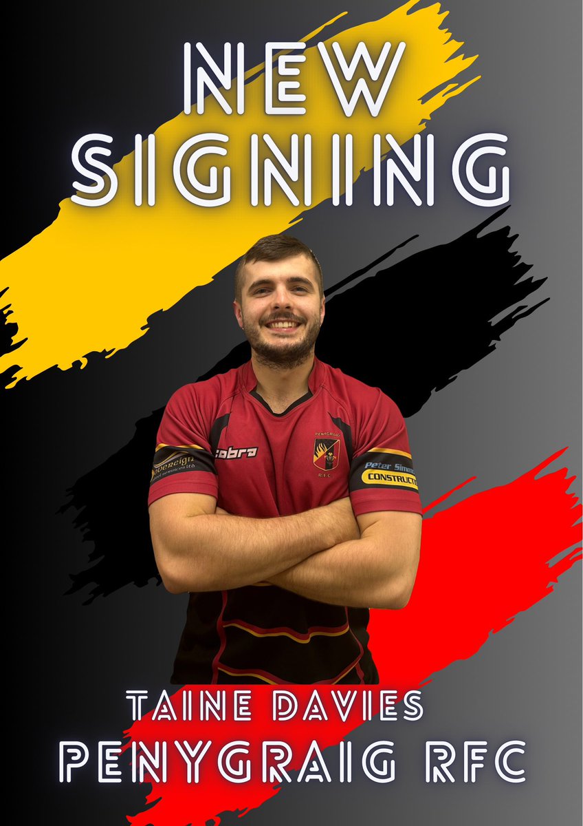 ❤️🖤💛New Signing❤️🖤💛

Taine Davies has joined for the season, after a season out due to injury last year he comes back to his youth team roots from division 1 Cambrian RFC to find the form that has seen him be so successful for them before his big injury! Welcome taine✍🏽