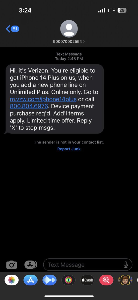 goldmanstein22's tweet photo. Hey. It’s Verizon, we’re going to start shutting down your phone now, until you crack and come get a new one. https://t.co/QAOe2ff62g