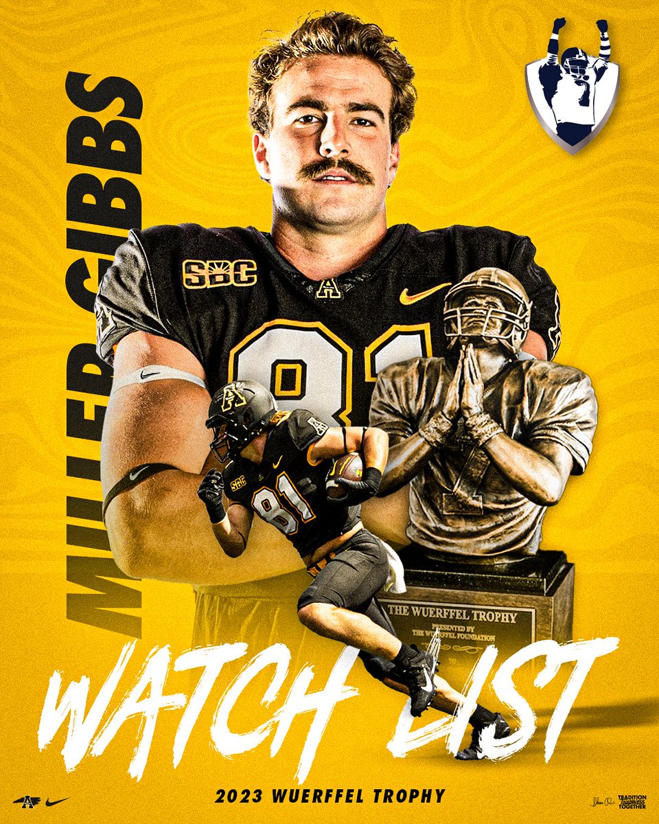 AppState_FB's tweet photo. 𝐖𝐚𝐭𝐜𝐡 𝐋𝐢𝐬𝐭: @WuerffelTrophy 

✔️ TE Miller Gibbs  

#GoApp | #WuerffelTrophy 

🔗 https://t.co/L7ojyrPLyc https://t.co/qmRBqtXVKK