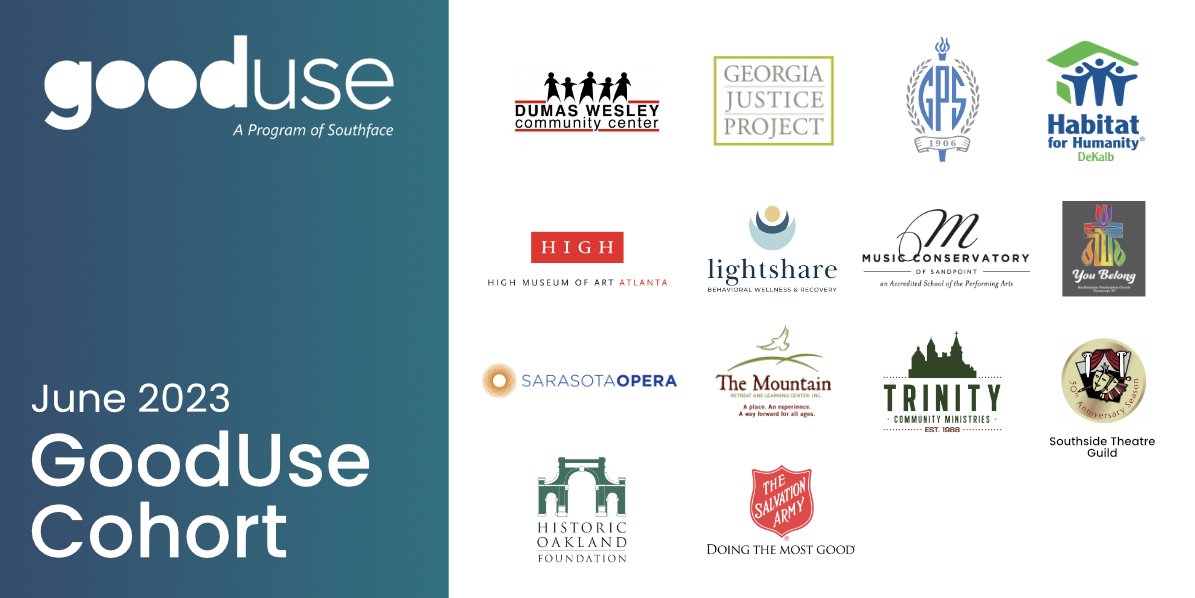 SouthfaceInst's tweet photo. ✨🎉Please join us in welcoming our June 2023 GoodUse cohort! 🎉✨ Southface is working with these nonprofits to make efficiency upgrades to their facilities so they can reduce utility costs and reinvest those savings into their programs. #sustainability #energyefficiency https://t.co/pk3rxgOxFL