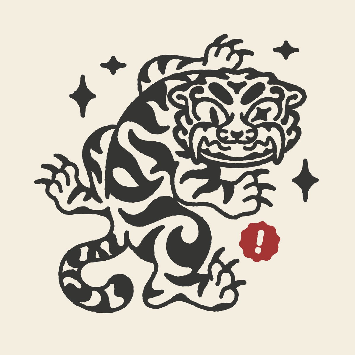 yooohon's tweet photo. tiger illustrtion I made for my brand, https://t.co/KXwVzp9EWI https://t.co/cqBjGmtUMh