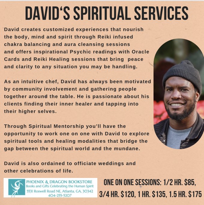 ChefDStample's tweet image. Join me at Phoenix &amp;amp; Dragon Bookstore.. Available for in person and phone readings as well...Call 404-244-5207 to book your session today! ☎️ #Reiki #Readings #Wellness #Clarity #Oracle
