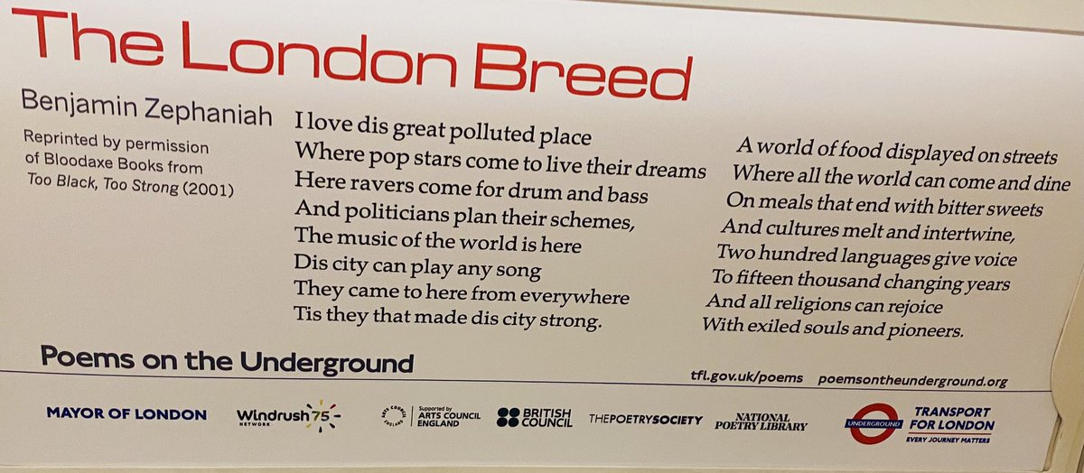 The London Breed. #PoemsOnTheUnderground