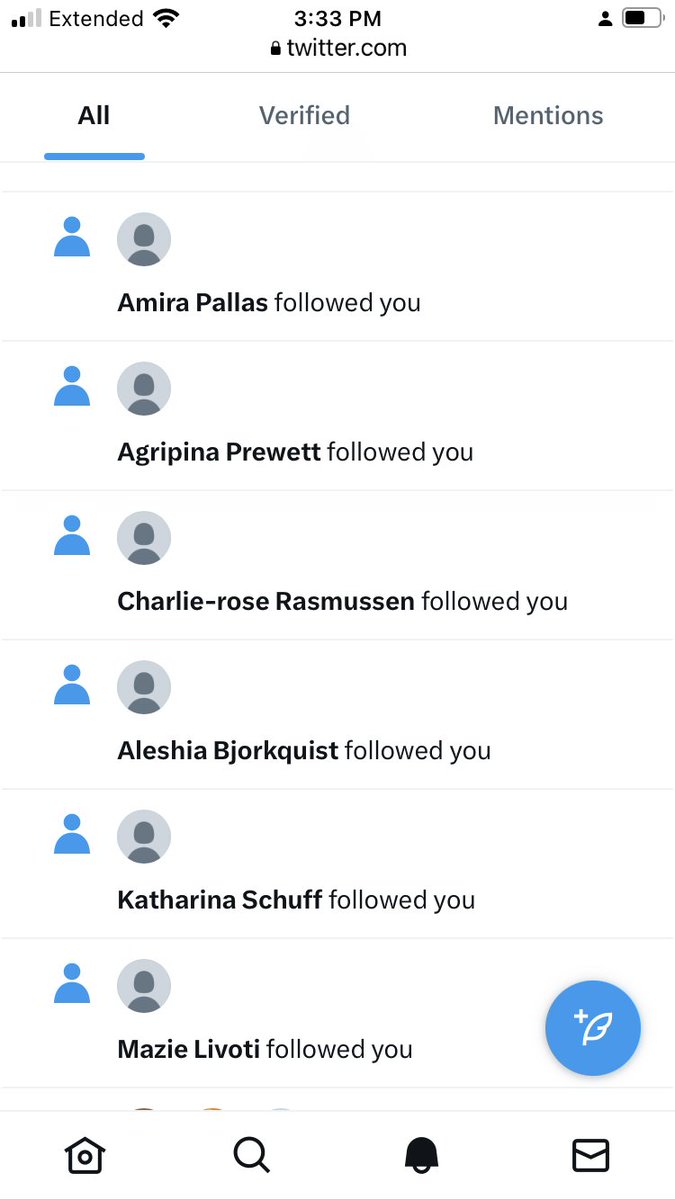 bashi_hart's tweet photo. I thought Elon said he got ride of all the bots and scam accounts? I get new followers daily from month old accounts, with no profile info, and a single tweet, which is usually a random line from a book the bot copy pasted as a tweet. I don’t tweet anything worth following https://t.co/v2nwHovf9r