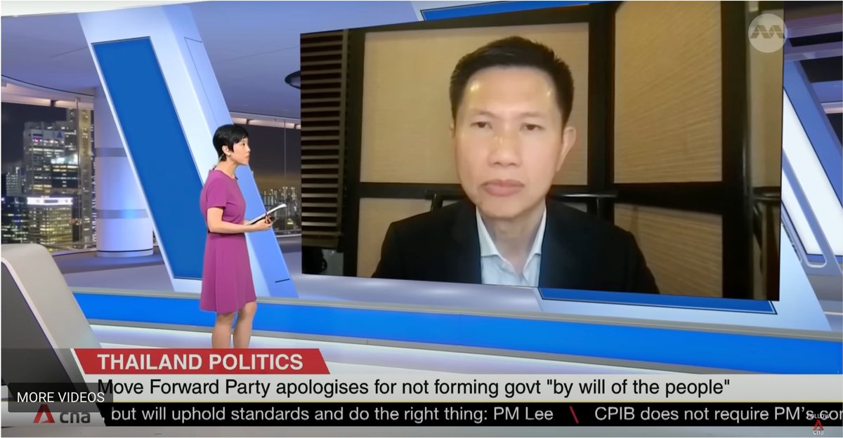 BowerGroupAsia's tweet photo. The Move Forward Party represents "a complete transformation of the country ... therefore, [it] became a threat to the establishment," @BowerGroupAsia Senior Adviser Thitinan Pongsudhirak explains in an interview with @ChannelNewsAsia. https://t.co/MZ50z1cK86 https://t.co/mTOc9U53EM