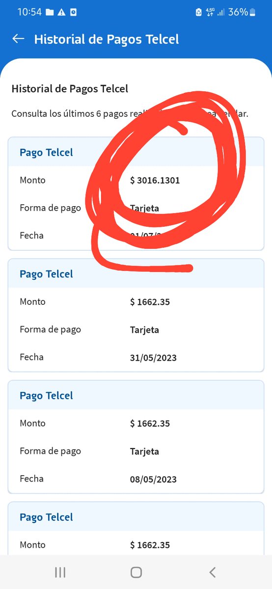 albert_lgrd's tweet photo. COBRO EXCESIVO POR PARTE DE @Telcel @ServicioTelcel  MES DE MAYO Y JUNIO DEL 2023 CARGOS EXCESIVOS A MI CUENTA POR USO DE DATOS QUE NO HICE CUANDO MES A MES MI CARGO ES EL MISMO Y EN ESTOS SUPERAN POR MUCHO LO QUE PAGO @Profeco @AtencionProfeco AYUDA ME ESTAN ROBANDO https://t.co/Br0MpTIk29