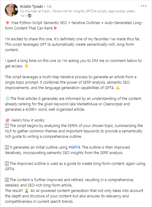 boshify's tweet image. This Python script analyzes SERPs, generates an outline, and creates long-form content. #SERPAnalysis #ContentCreation