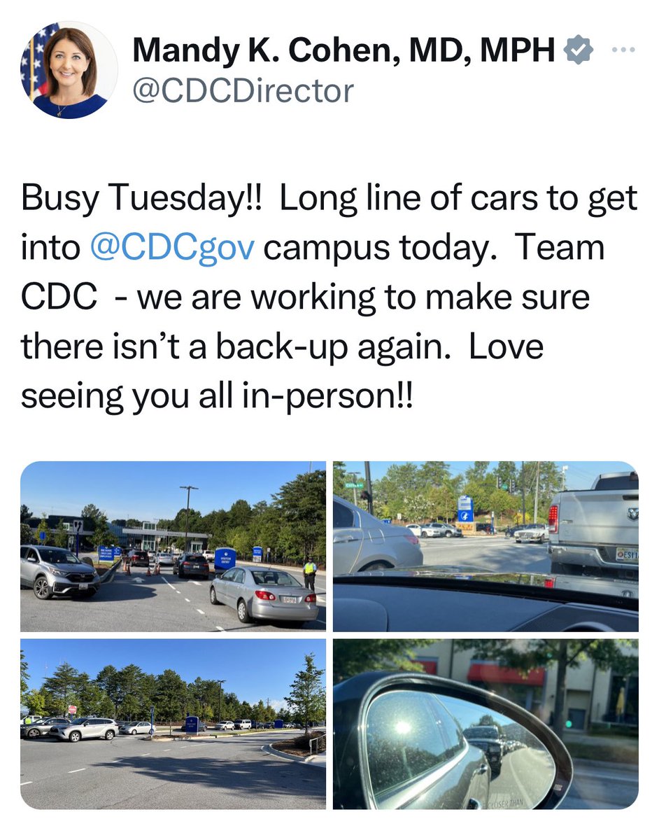 luckytran's tweet photo. These kinds of tweets may seem innocuous, but they are very intentional. These optics are designed to boost bosses pushing workers back into unsafe offices during an ongoing pandemic. This is manufactured consent: If the CDC is doing it, then everyone can. https://t.co/ViOQX6FOjA