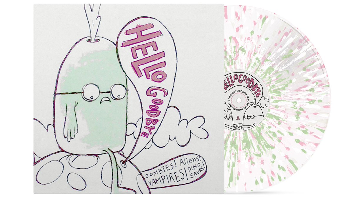 itshellogoodbye's tweet photo. FOR THE FIRST TIME EVER: Zombies! Aliens! Vampires! Dinosaurs! ON VINYL!!! Preorder now via: https://t.co/tkrNVagtZR

or choose to support us directly:
BAND EXCLUSIVE VARIANT
*each copy signed*
AVAILABLE FOR PREORDER 9/2 https://t.co/savJSSStmR
