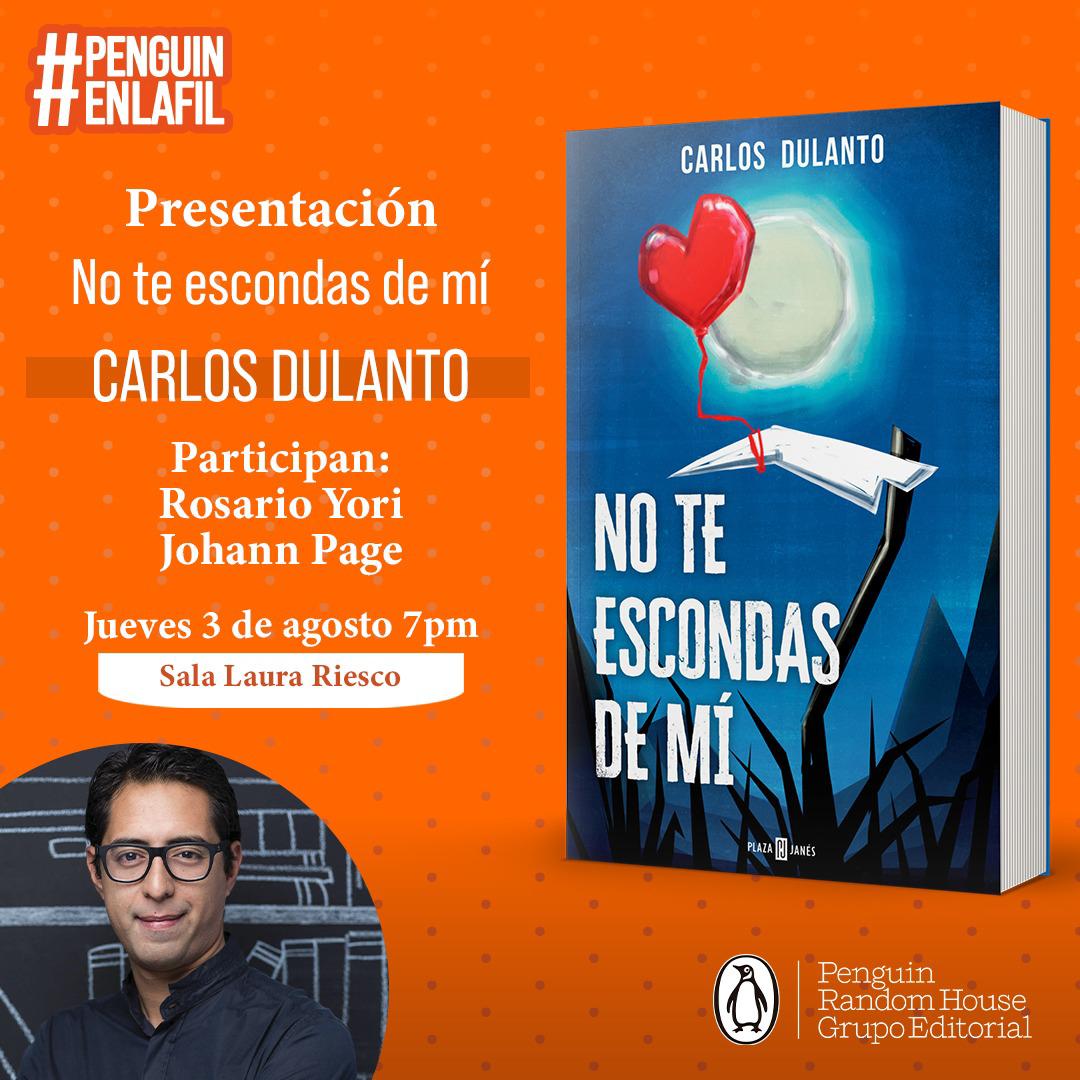 Felices con la presentación del libro de Carlos Dulanto <a href="/CDulantoS/">Carlos Dulanto S. 🖋</a>, amigo de la casa #ConsumerTruth 💗 El presentará su nuevo libro "No te escondas de mí" hoy jueves a las 7pm en la @FILLima2023  #FILLima2023 de la mano de #PenguinEnLaFIL 👏 Nos vemos!