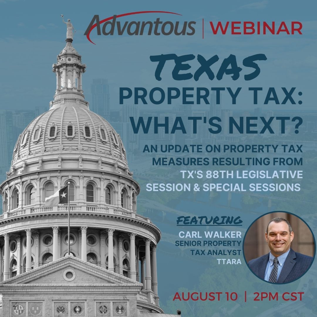Join us for our webinar next Thursday at 2pm CST! Our team will be joined by Carl Walker (Senior Property Tax Analyst, <a href="/txtaxpayers/">TTARA</a>) to provide an update on the property tax measures of TX's recently adjourned Legislative Sessions. Register now: us06web.zoom.us/webinar/regist…