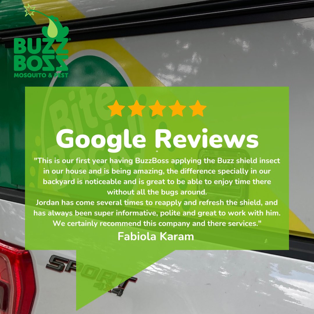 realbuzzboss's tweet photo. Check out this outstanding review! 🤩  Thank you, Fabiola! We are so excited that you are pleased with your service! 

And Wow, Way to go, Jordan! Keep up the excellent work! 👏 

#GoogleReview #FiveStarReview #BuzzBoss https://t.co/fg9JEdQOtv