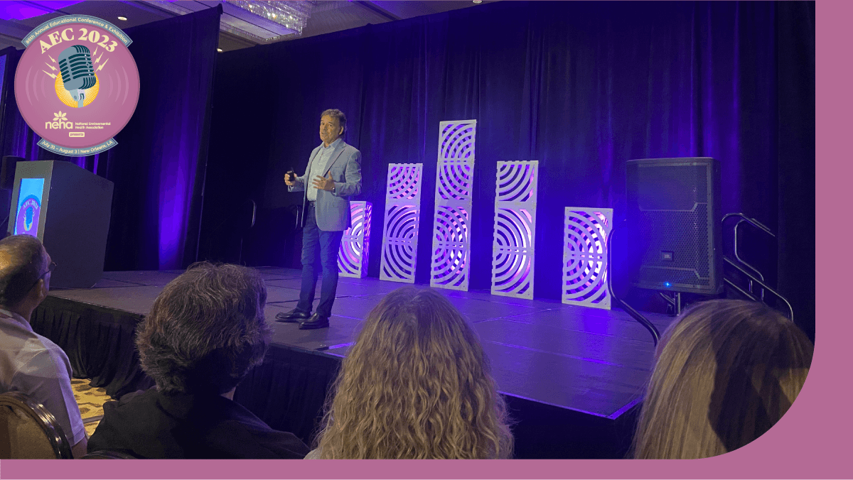 nehaorg's tweet photo. Food safety expert Frank Yiannis presented the final keynote address of our 2023 AEC. We reflected on the question he posed; Are we winning the battle against foodborne disease? and explored the idea of being in the midst of a food revolution. #NEHAAEC https://t.co/IirQ4F39G3