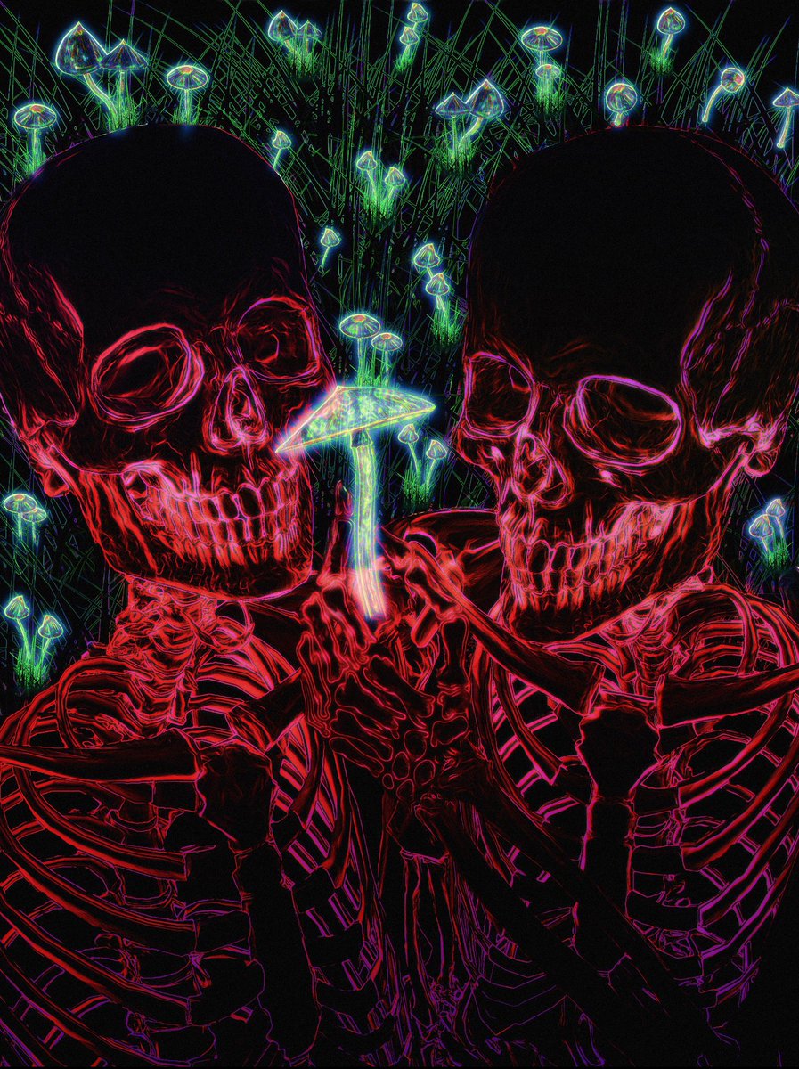 lovers in the mushroom garden