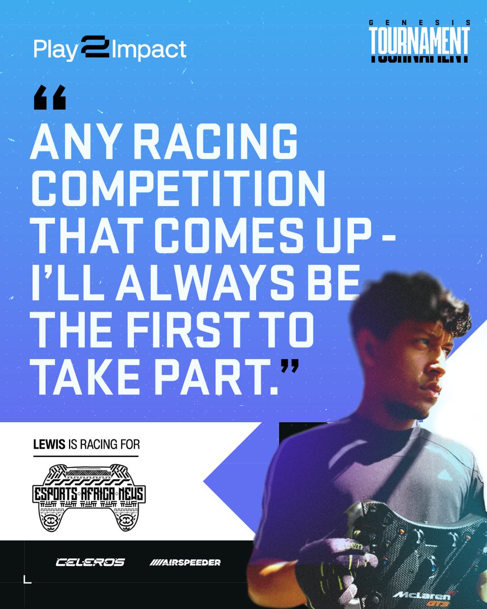 CelerosGame's tweet photo. ๐ฎ @LewisAppiagyei is showing his passion for esports by racing for a $10,000 donation in our upcoming Genesis Tournament. These funds will go towards @ESportsANews's mission to grow & promote esports in Africa.
#play2impact #celerosgame #celeros https://t.co/PgogppgTCT