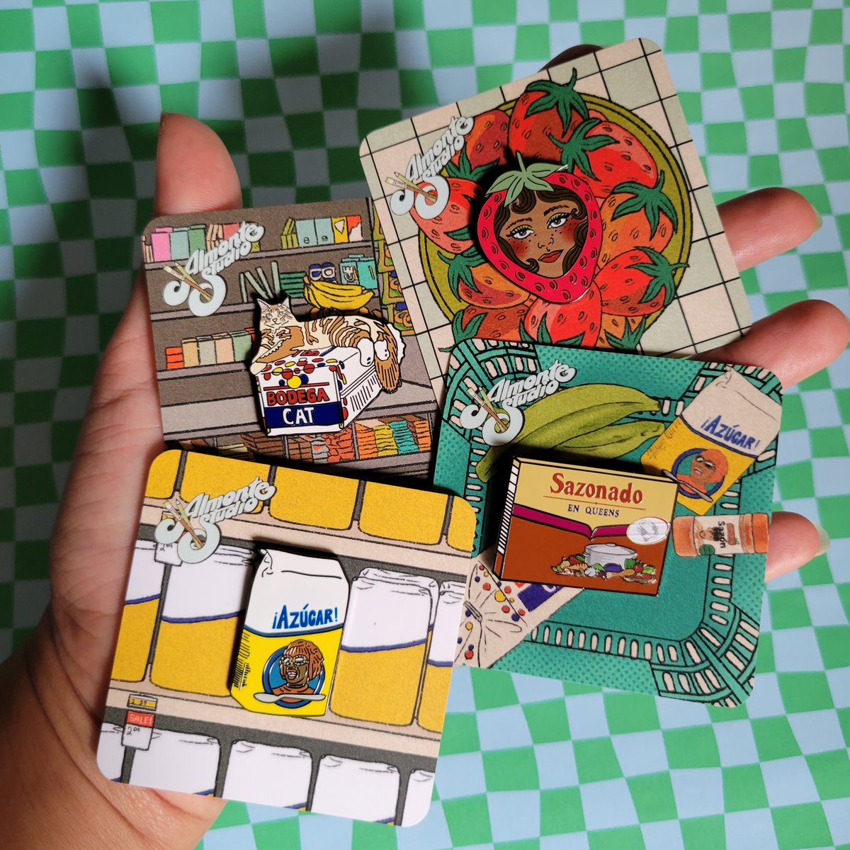 talisaalmonte's tweet photo. I teased these in my stories yesterday but wanted to share an official post because these cuties deserve it. 

Since these bad boys came in earlier than I thought, these 4 new designs will be available for purchase exclusively at this weekend's pop up: @queensnightmarket on Satur https://t.co/S3OjEuQidw