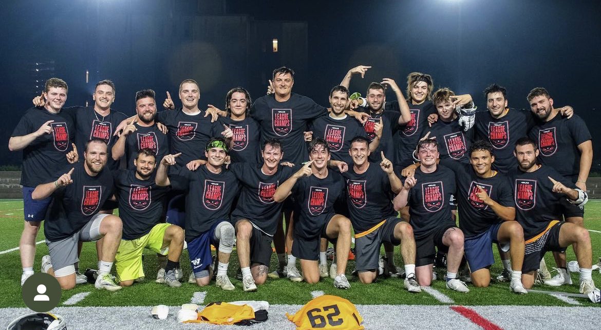 WestminsterLax's tweet photo. Your 2023 ULAX Pittsburgh Men’s Lacrosse Summer League Champions!! Alumni and current players got together this summer and showed how Titans Lead The Way!! ⚔️🥍🏆 https://t.co/C4l0N13eyc