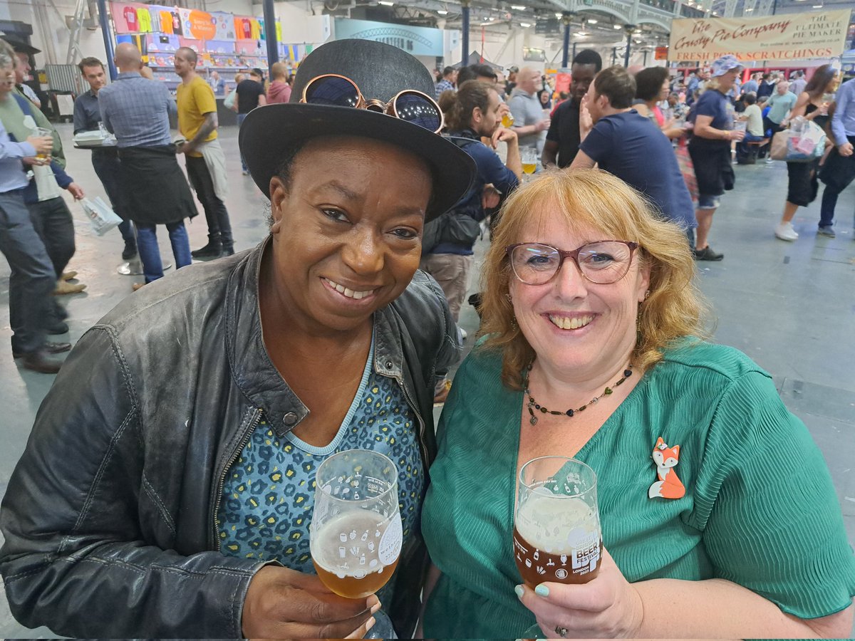 We are at @gbbf #GreatBritishBeerFestival  & just met the lovely @ThirstBeers who is not only  brilliant in beer 🍻, she's also a great cheese taster 🧀 working with @cheese_academy & @guildoffinefood #GreatTasteAwards