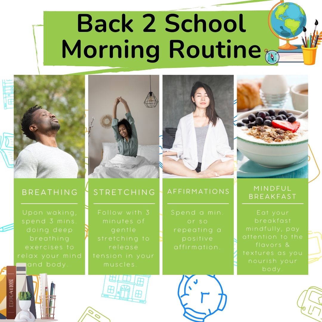 🌞 Back to School doesn't mean Back to Stress! 💼

Enjoy these Back 2 School morning routine tips. Start your academic year with a clear mind and an open heart. 

-

To bring wellness into your school: datyogadude.com

.

#teacherlife #teachers #Back2School #schoolready