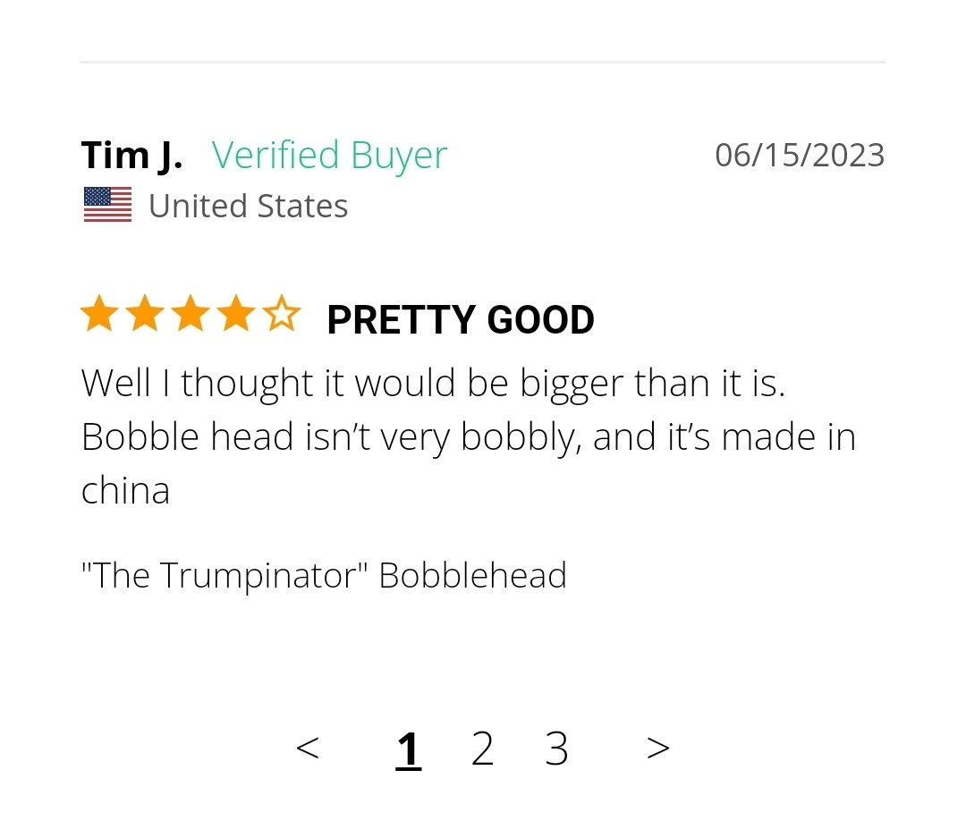 PigsBFlying's tweet photo. @ProudPatriots1 Yes, buy 2 of these MADE IN CHINA (per Verified Buyer Tim J.) beauties!
#faketriots #supportchina #inxiyoutrust https://t.co/Ea4SoKcy1m