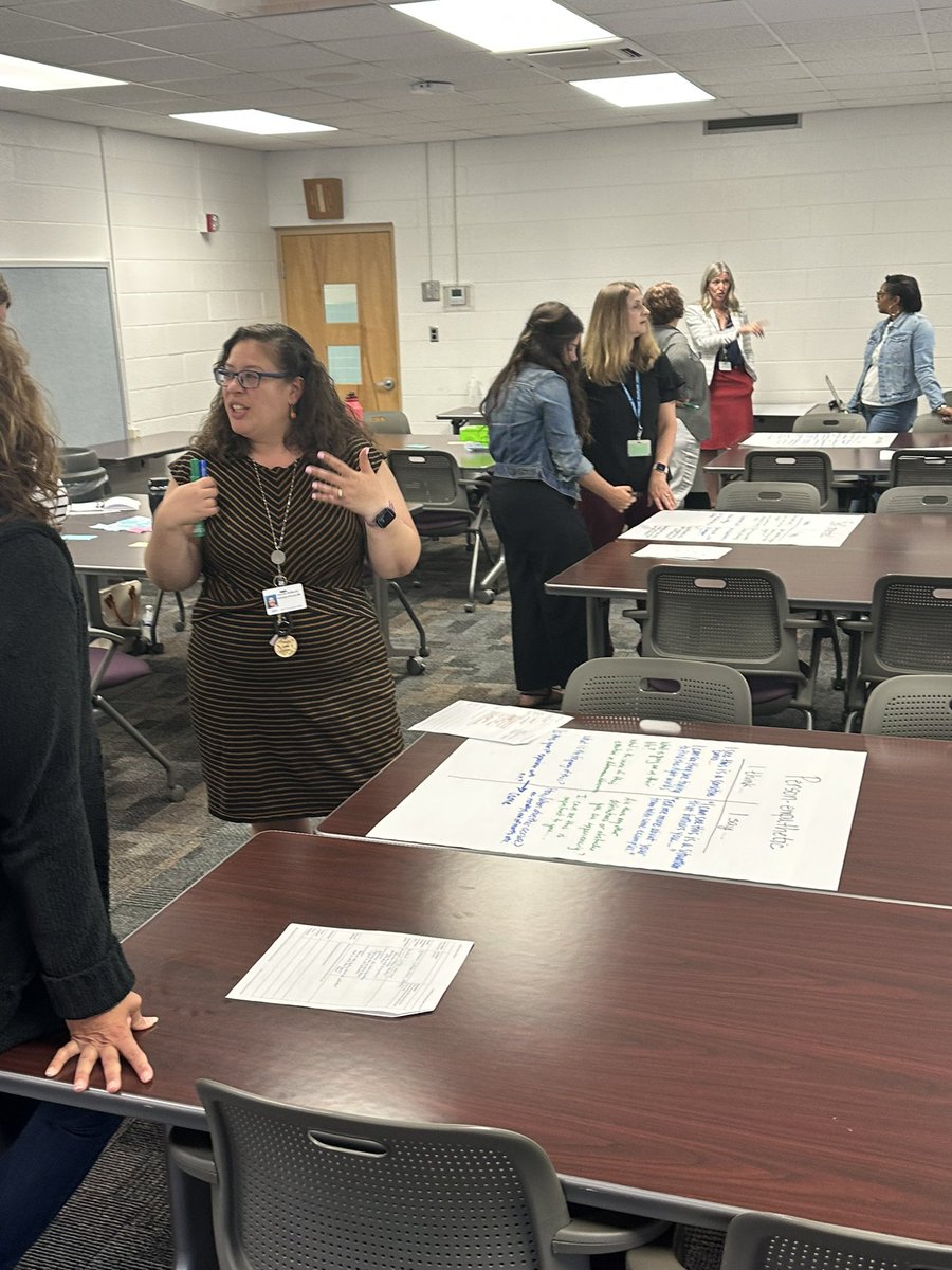PGIVBCPS's tweet image. Summer shorts!! Central office staff &amp;amp; administrators thinking through the various types of listening that create opportunities to provide better help faster through the Humble Consulting framework. #LeadVB